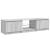 Comodă TV cu lumini LED, gri sonoma, 140x40x36 cm GartenMobel Dekor