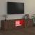 Comodă TV cu lumini LED, stejar maro, 140x40x36 cm GartenMobel Dekor