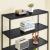 VASAGLE Biblioteca cu 5 rafturi si dulap, rama metalica si finisaj MDF nuc, 100x35x180 cm, negru Household NewTrend