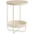 VASAGLE Masuta laterala tip noptiera, rotunda cu cos depozitare, cadru metalic, 40x55 cm, crem Household NewTrend