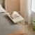 VASAGLE Masuta laterala laptop pe roti, 55x33x66 cm, stil industrial, crem Household NewTrend