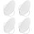 SONGMICS Set 4 carlige perete, design oval din otel, 5 kg per carlig, 9x5x7 cm, alb perlat Household NewTrend