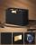 SONGMICS Cutie bijuterii si ceasuri Ronne, 3 niveluri, capac sticla, 27x20x16 cm, negru texturat Household NewTrend