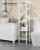 SONGMICS Etajera bambus 5 niveluri, raft multifunctional pentru baie sau bucatarie, 33x33x146 cm, alb Household NewTrend