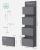 SONGMICS Organizator suspendat cu 4 compartimente, raft textil pentru usa sau perete, 33.5x12x100 cm, gri Household NewTrend