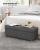 SONGMICS Bancuta depozitare pliabila cu picioare din lemn, 112 litri, textil, 110x38x40 cm, gri Household NewTrend