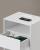 VASAGLE Set 2 noptiere cu porturi USB si prize, sertar si rafturi deschise, 45x35x58 cm, alb mat Household NewTrend