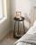 VASAGLE Masuta rotunda tip noptiera, blat din sticla si raft inferior din PAL, cadru metalic, 30x30x55 cm, negru Household NewTrend