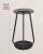VASAGLE Masuta rotunda tip noptiera, blat din sticla si raft inferior din PAL, cadru metalic, 30x30x55 cm, negru Household NewTrend