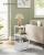 SONGMICS Masuta laterala tip noptiera, cu 3 rafturi si cos textil, cadru metalic, 30x34x58 cm, alb mat Household NewTrend