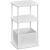 SONGMICS Masuta laterala tip noptiera, cu 3 rafturi si cos textil, cadru metalic, 30x34x58 cm, alb mat Household NewTrend