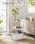 SONGMICS Masuta laterala tip noptiera, cu 3 rafturi si cos textil, cadru metalic, 30x34x58 cm, bej Household NewTrend