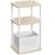 SONGMICS Masuta laterala tip noptiera, cu 3 rafturi si cos textil, cadru metalic, 30x34x58 cm, bej Household NewTrend