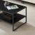 VASAGLE Masuta cafea cu sertar si raft inferior, structura otel, 100x55x45 cm, negru Household NewTrend