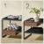 VASAGLE Masuta cafea cu sertar si raft inferior, structura otel, 100x55x45 cm, negru Household NewTrend