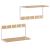 VASAGLE Set 2 cuiere cu rafturi perete, PAL si otel, 50x24x27 cm, stejar, alb Household NewTrend