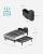 SONGMICS Suport vase inox cu scurgere extensibila, compartimente tacamuri si pahare, 51x49x23 cm, negru Household NewTrend