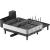 SONGMICS Suport vase inox cu scurgere extensibila, compartimente tacamuri si pahare, 51x49x23 cm, negru Household NewTrend