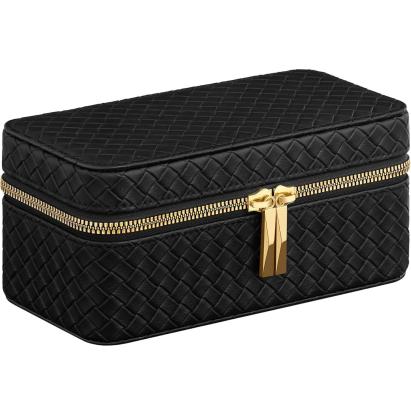 SONGMICS Cutie ceasuri Ronne, pentru 3 ceasuri, imitatie piele PU, 20x10x9 cm, negru Household NewTrend