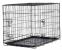Cusca metalica pliabila pentru animale, cu maner si tava detasabila, 107x69x76 cm, negru Household NewTrend