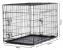 Cusca metalica pliabila pentru animale, cu maner si tava detasabila, 107x69x76 cm, negru Household NewTrend