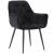 Fotoliu catifea tapitat, cu spatar inalt si design cu cusaturi, 55x60x89 cm, negru Household NewTrend