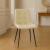 Scaun living tapitat cu catifea, spatar matlasat, 44x54x89 cm, bej Household NewTrend