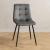 Scaun living tapitat cu catifea, spatar matlasat, 44x54x89 cm, gri Household NewTrend
