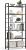 VASAGLE Biblioteca 6 rafturi, cadru metalic si polite PAL, stil industrial, 80x30x186 cm, negru Household NewTrend