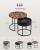 VASAGLE Set 2 masute cafea, cu blat detasabil si spatiu de depozitare ascuns, 45x45x42 cm, culoare nuc Household NewTrend