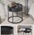 VASAGLE Set 2 masute cafea, cu blat detasabil si spatiu de depozitare ascuns, 45x45x42 cm, culoare nuc Household NewTrend