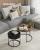 VASAGLE Set 2 masute cafea, cu blat detasabil si spatiu de depozitare ascuns, 45x45x42 cm, culoare nuc Household NewTrend