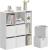 SONGMICS Etajera modulara 9 compartimente cu 6 sertare, PAL si MDF, 83x27x92 cm, alb Household NewTrend