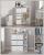 SONGMICS Etajera modulara 9 compartimente cu 6 sertare, PAL si MDF, 83x27x92 cm, alb Household NewTrend