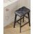 VASAGLE Set 2 scaune bar cu tapiterie piele ecologica, picioare din lemn, 44x32x66 cm, negru Household NewTrend