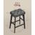 VASAGLE Set 2 scaune bar cu tapiterie piele ecologica, picioare din lemn, 44x32x66 cm, negru Household NewTrend