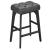 VASAGLE Set 2 scaune bar cu tapiterie piele ecologica, picioare din lemn, 44x32x66 cm, negru Household NewTrend