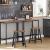 VASAGLE Set 2 scaune bar cu sezut curbat, cadru metalic, 46x33x60 cm, maro rustic Household NewTrend