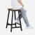 VASAGLE Set 2 scaune bar cu sezut curbat, cadru metalic, 46x33x60 cm, maro rustic Household NewTrend