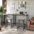 VASAGLE Set 2 scaune bar cu sezut curbat, cadru metalic, 46x33x60 cm, maro rustic Household NewTrend