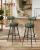 VASAGLE set 2 scaune de bar rotative 360°, cu spatar, inaltime 101 cm, piele sintetica, cadru otel, stil modern, verde Household NewTrend