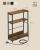 VASAGLE Masuta ingusta cu priza si porturi de incarcare USB, 3 rafturi, 45x18x58 cm, maro rustic Household NewTrend