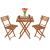 Set mobilier balcon sau terasa din lemn de fag, pliabil, masa 52x51x65 cm si 2 scaune, maro Household NewTrend