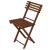 Set mobilier balcon sau terasa din lemn de fag, pliabil, masa 52x51x65 cm si 2 scaune, maro inchis Household NewTrend