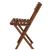 Set mobilier balcon sau terasa din lemn de fag, pliabil, masa 52x51x65 cm si 2 scaune, maro inchis Household NewTrend