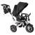 Tricicleta 3in1 105x52x94 cm, sezut rotativ 360°, roti fara aer, copertina reglabila, negru Household NewTrend