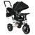 Tricicleta 3in1 105x52x94 cm, sezut rotativ 360°, roti fara aer, copertina reglabila, negru Household NewTrend