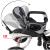 Tricicleta 3in1 105x52x94 cm, sezut rotativ 360°, roti fara aer, copertina reglabila, negru Household NewTrend