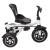 Tricicleta 3in1 105x52x94 cm, sezut rotativ 360°, roti fara aer, copertina reglabila, negru Household NewTrend