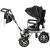 Tricicleta 3in1 105x52x94 cm, sezut rotativ 360°, roti fara aer, copertina reglabila, negru Household NewTrend